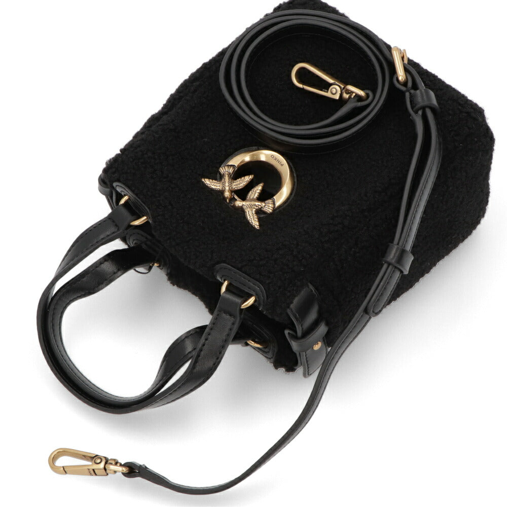 PINKO ショルダーバッグ ブラック レザー 1P22X1-A05J