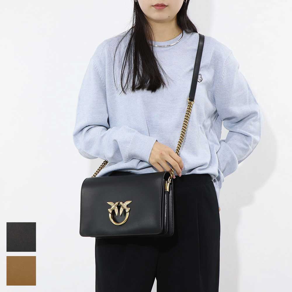 PINKO ショルダーバッグ ブラウン ブラック 1P22QG-Y7SP