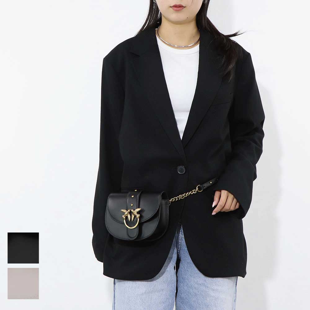 PINKO ショルダーバッグ グレー ブラック 1P21SH-Y6JC