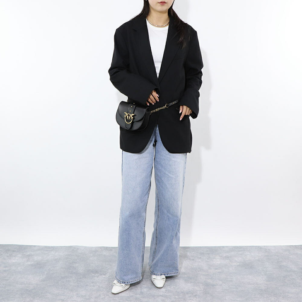 PINKO ショルダーバッグ グレー ブラック 1P21SH-Y6JC