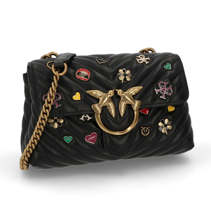 PINKO ショルダーバッグ ブラック レザー キルティング 100044-A125