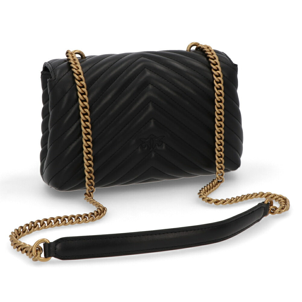 PINKO ショルダーバッグ ブラック レザー キルティング 100044-A125