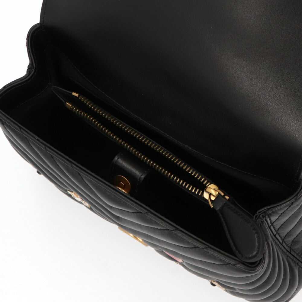 PINKO ショルダーバッグ ブラック レザー キルティング 100044-A125