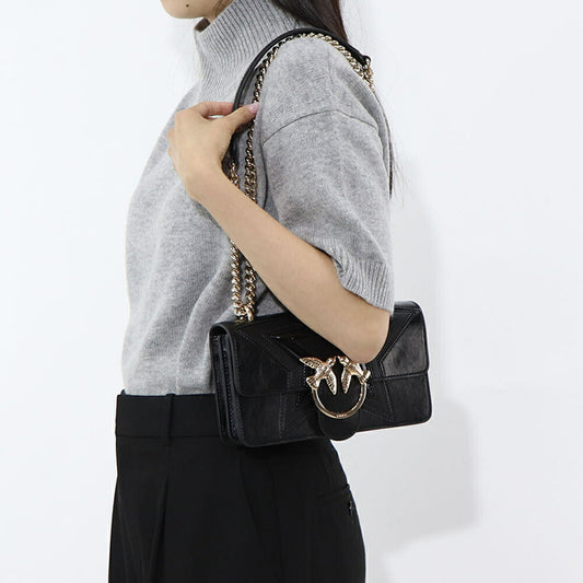 PINKO ショルダーバッグ ブラック レザー 1P21P2-Y66L