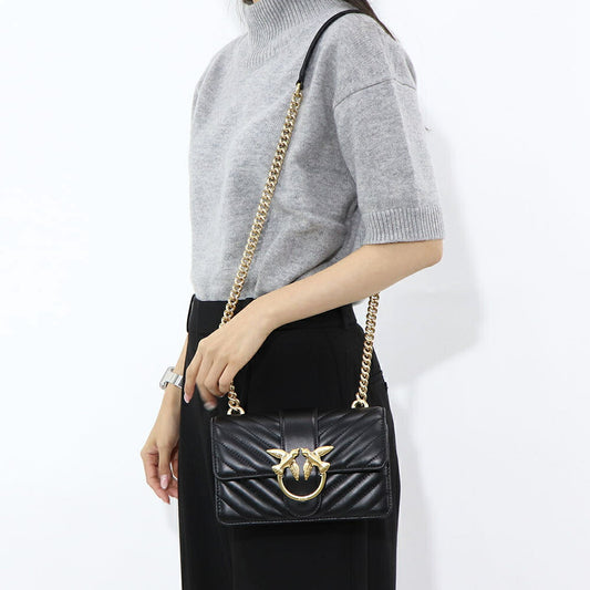 PINKO ショルダーバッグ パープル レザー 1P22VM-A042