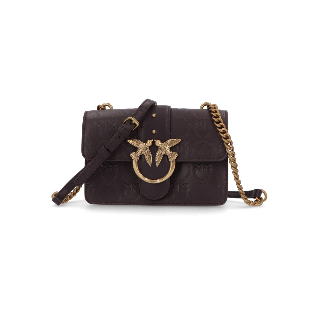 PINKO ショルダーバッグ ブラック レザー 1P22VM-A042
