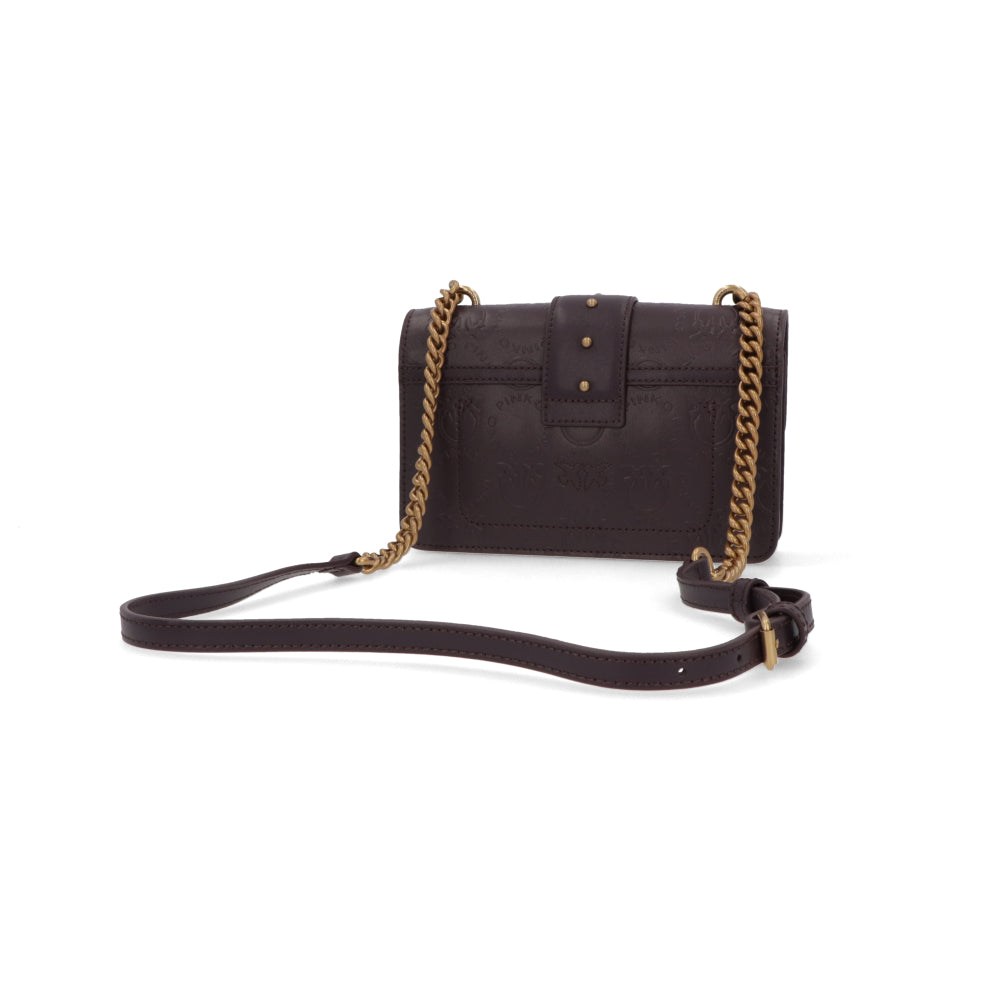 PINKO ショルダーバッグ ブラック レザー 1P22VM-A042