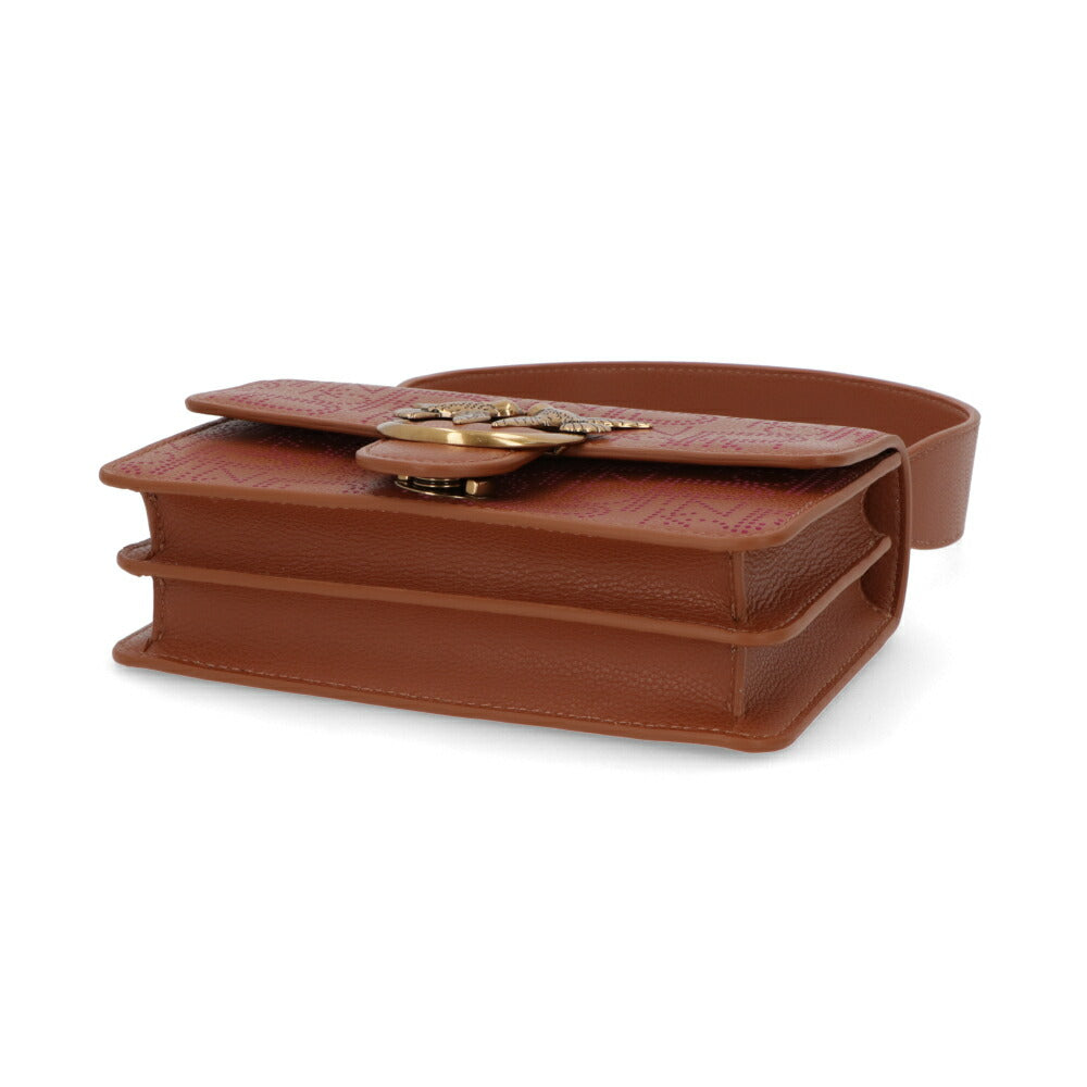 PINKO ショルダーバッグ ブラウン レザー 1P2227-Y6XX