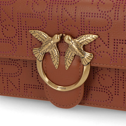 PINKO ショルダーバッグ ブラウン レザー 1P2227-Y6XX