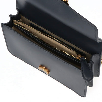 PINKO ショルダーバッグ ネイビー ブラック ライトグレー レザー 1P21ZS-Y6JC
