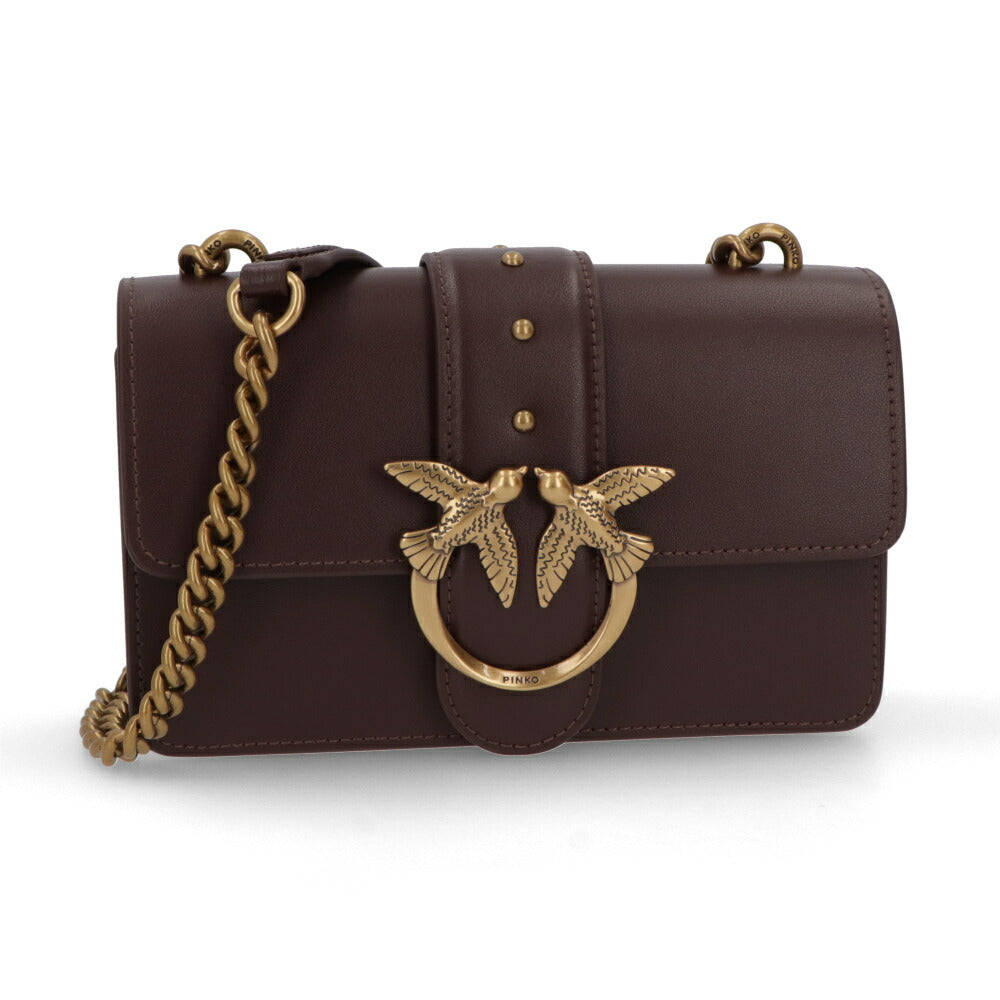 PINKO ショルダーバッグ ボルドー レザー 1P22AB-Y6XT