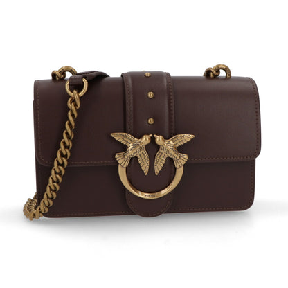 PINKO ショルダーバッグ ボルドー レザー 1P22AB-Y6XT