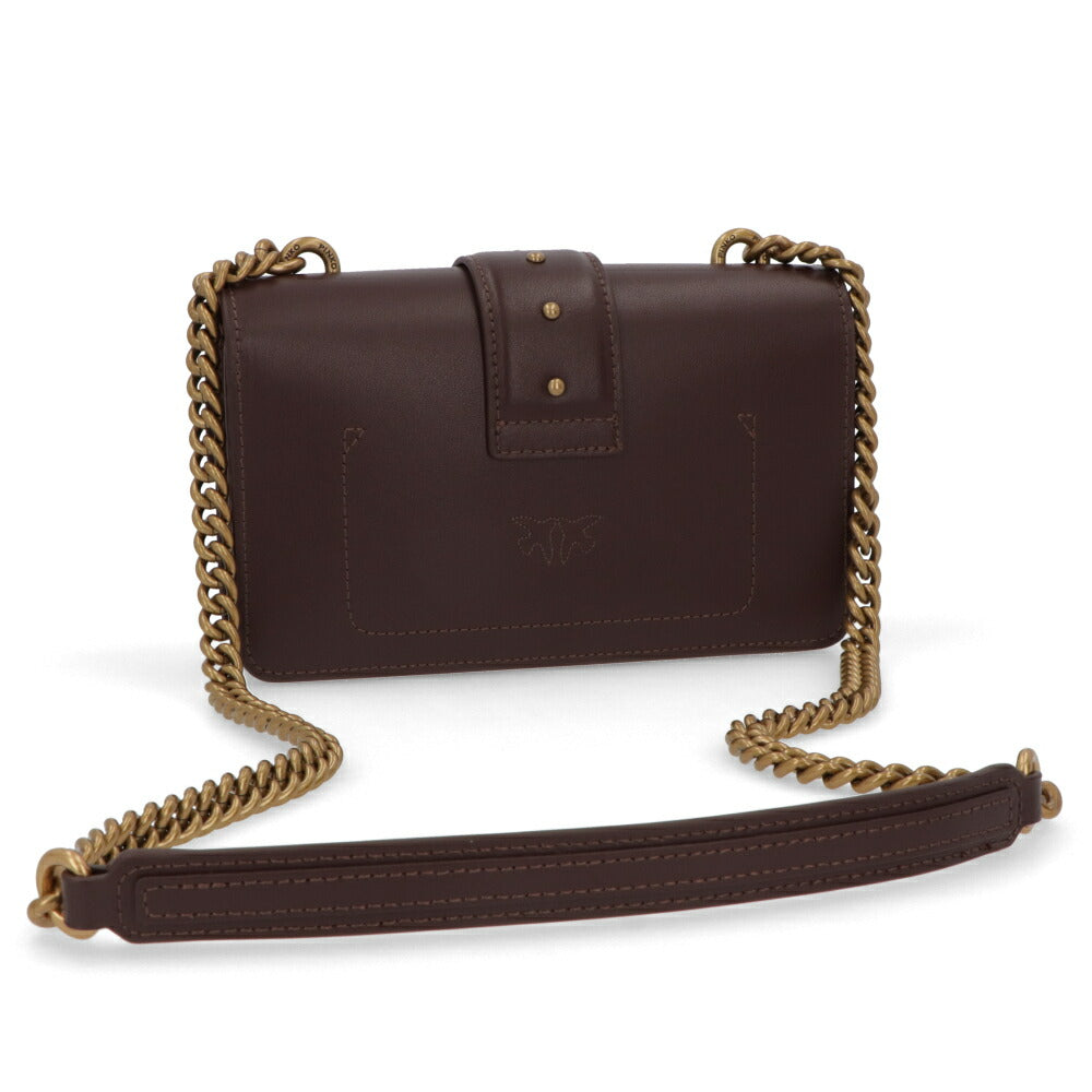 PINKO ショルダーバッグ ボルドー レザー 1P22AB-Y6XT