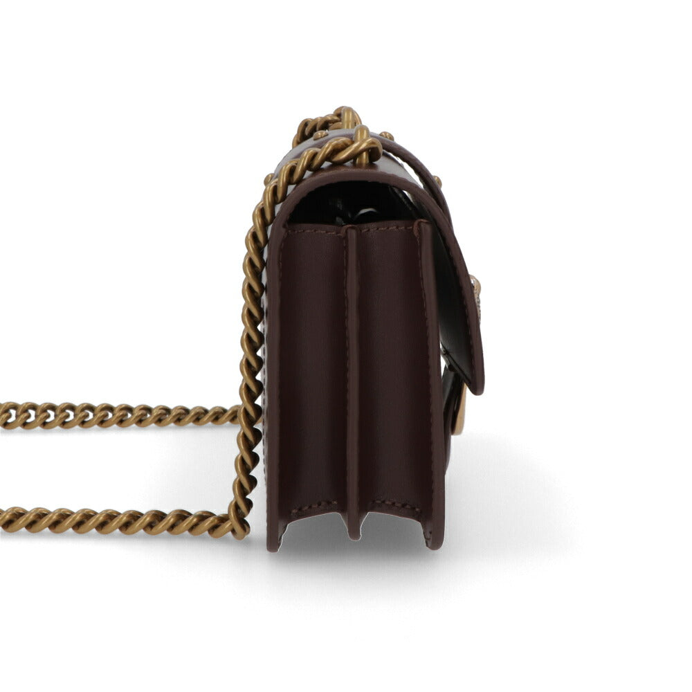 PINKO ショルダーバッグ ボルドー レザー 1P22AB-Y6XT