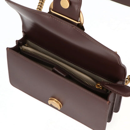 PINKO ショルダーバッグ ボルドー レザー 1P22AB-Y6XT
