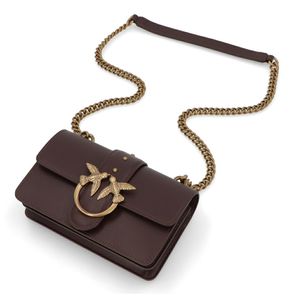 PINKO ショルダーバッグ ボルドー レザー 1P22AB-Y6XT