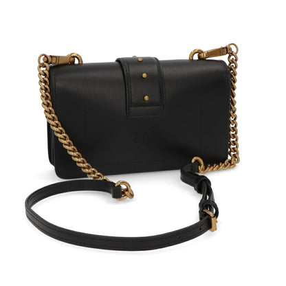 PINKO ショルダーバッグ ホワイト ブラック レザー ロゴ 1P22AF-Y6XT