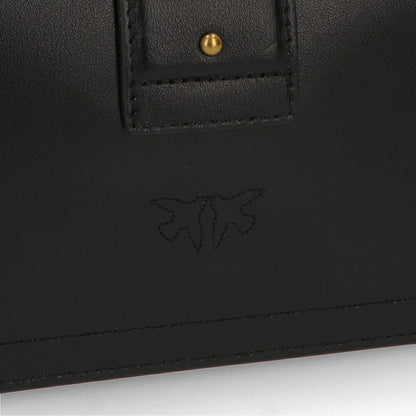 PINKO ショルダーバッグ ホワイト ブラック レザー ロゴ 1P22AF-Y6XT
