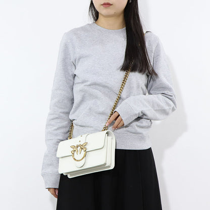 PINKO ショルダーバッグ ホワイト レザー 1P227M-Y6XT
