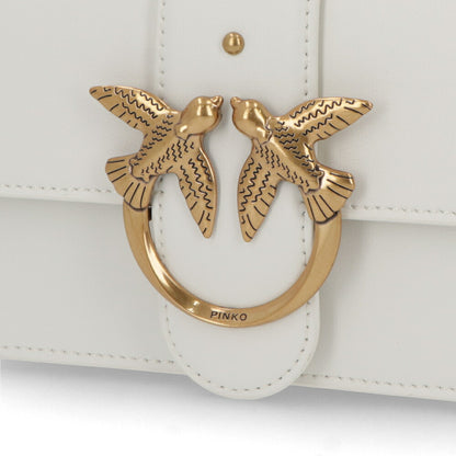 PINKO ショルダーバッグ ホワイト レザー 1P227M-Y6XT