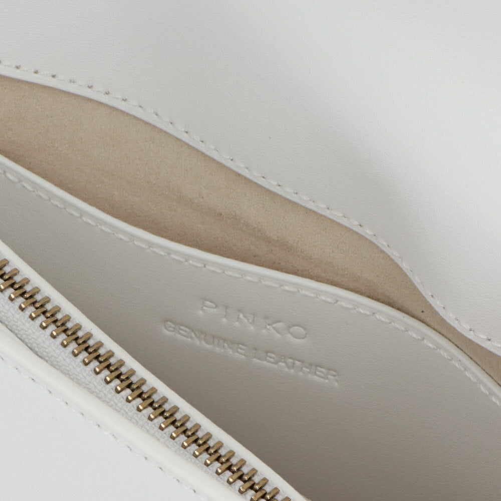 PINKO ショルダーバッグ ホワイト レザー 1P227M-Y6XT