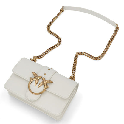 PINKO ショルダーバッグ ホワイト レザー 1P227M-Y6XT