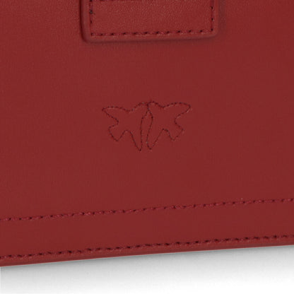 PINKO ショルダーバッグ レッド ブラック レザー 1P21TF-Y6JC