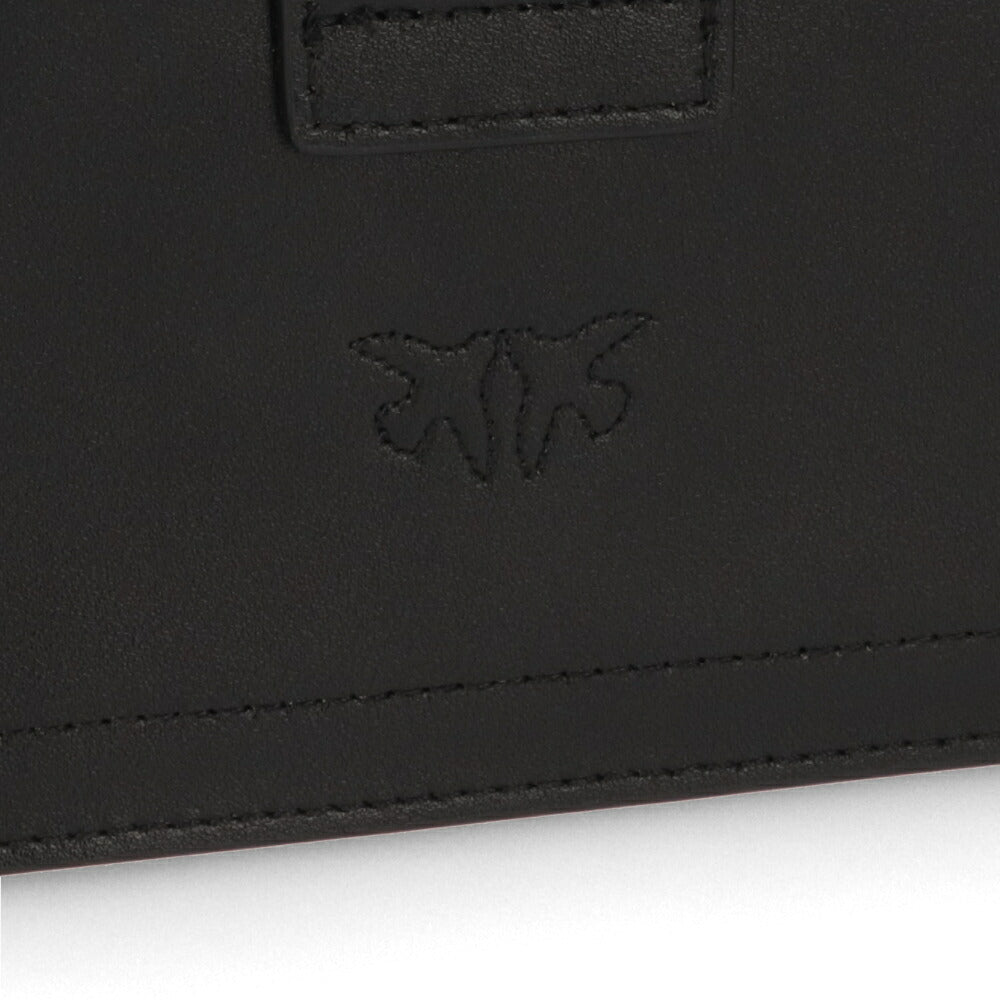 PINKO ショルダーバッグ ピンク ブラック レザー 1P22JL-Y7SP