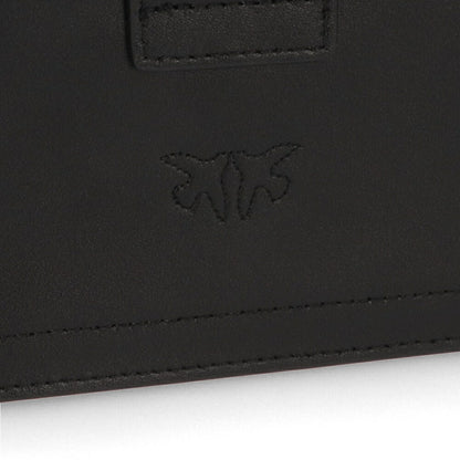 PINKO ショルダーバッグ ピンク ブラック レザー 1P22JL-Y7SP