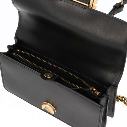 PINKO ショルダーバッグ ピンク ブラック レザー 1P22JL-Y7SP