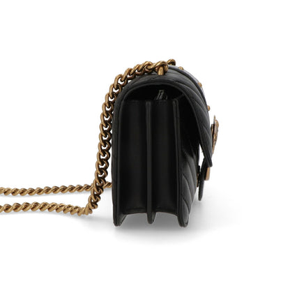 PINKO ショルダーバッグ ブラック レザー キルティング 1P227L-Y6XV