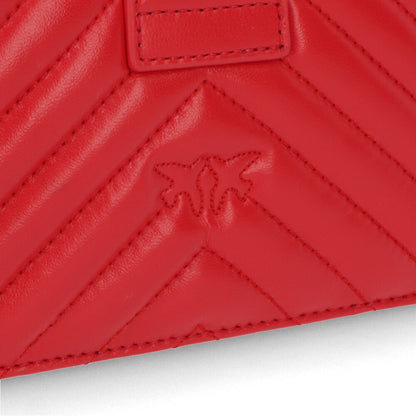 PINKO ショルダーバッグ レッド レザー キルティング 1P22BW-Y7FY