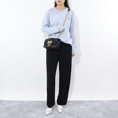 PINKO ショルダーバッグ ダークグリーン ブラック レザー キルティング 1P21TL-Y6KT