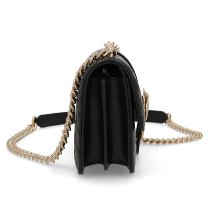 PINKO ショルダーバッグ ダークグリーン ブラック レザー キルティング 1P21TL-Y6KT