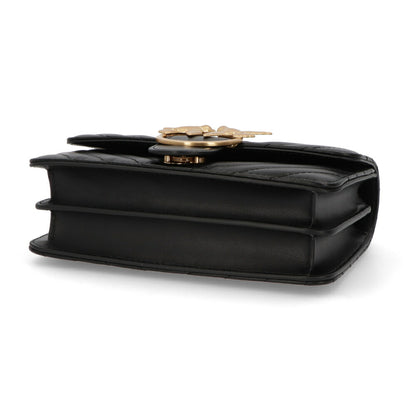 PINKO ショルダーバッグ ダークグリーン ブラック レザー キルティング 1P21TL-Y6KT