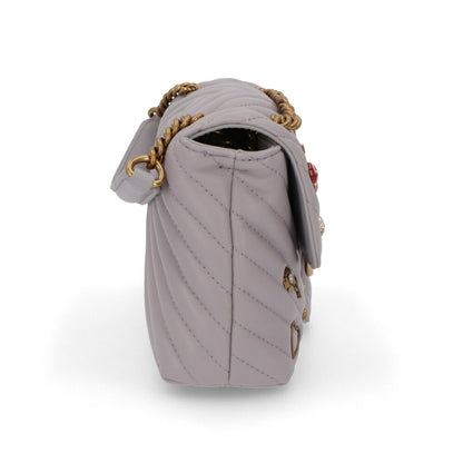 PINKO ショルダーバッグ グレー レザー キルティング 1P22SU-A04S