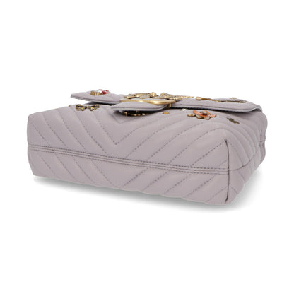 PINKO ショルダーバッグ グレー レザー キルティング 1P22SU-A04S