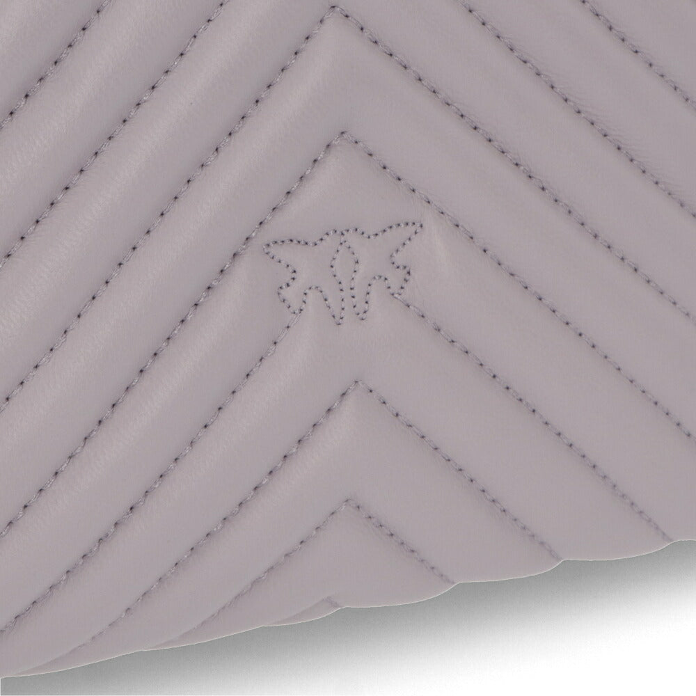 PINKO ショルダーバッグ グレー レザー キルティング 1P22SU-A04S