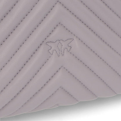 PINKO ショルダーバッグ グレー レザー キルティング 1P22SU-A04S