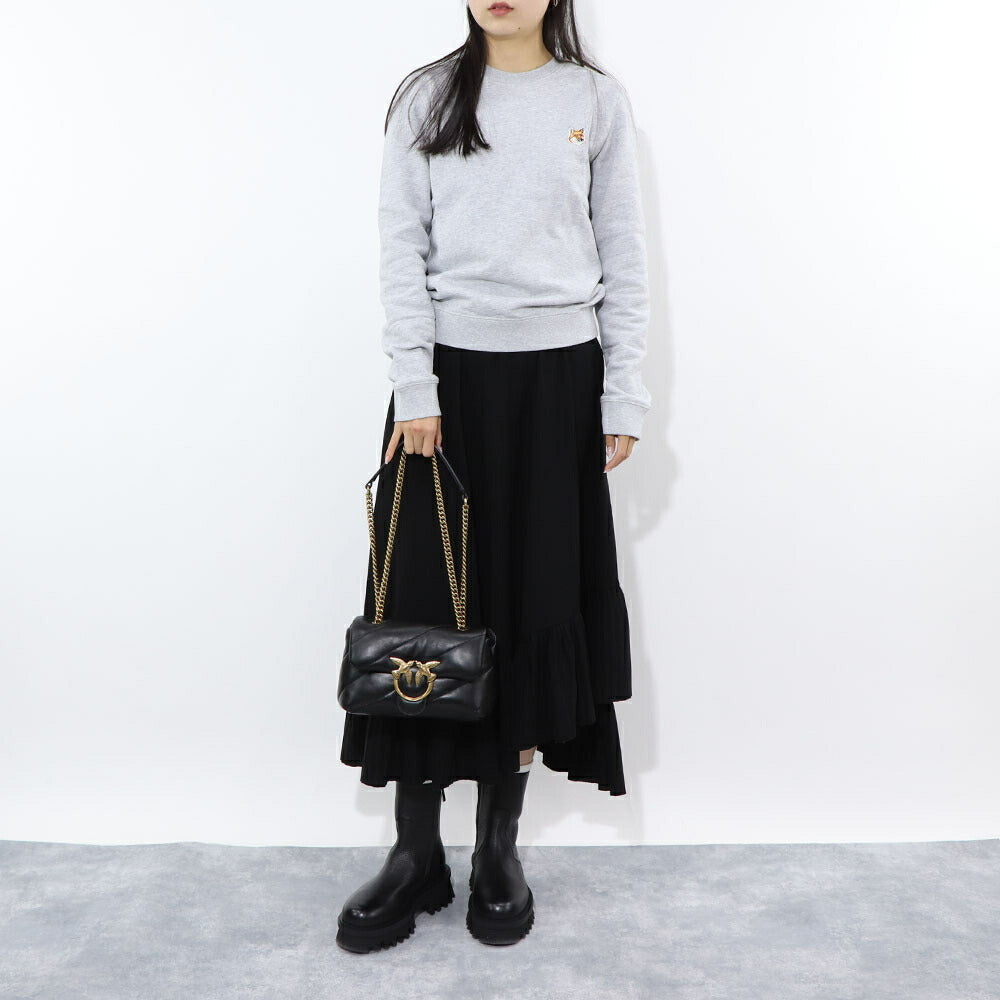 PINKO ショルダーバッグ ブラック レザー キルティング 1P227K-Y6Y3