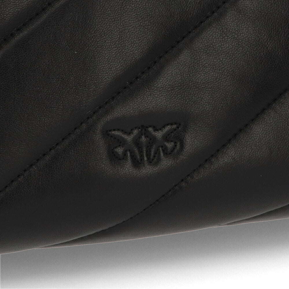 PINKO ショルダーバッグ ブラック レザー キルティング 1P227K-Y6Y3