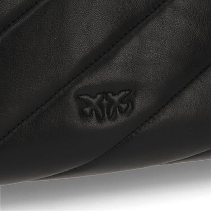 PINKO ショルダーバッグ ブラック レザー キルティング 1P227K-Y6Y3