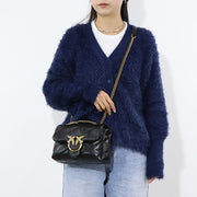 PINKO ショルダーバッグ ブラック レザー キルティング 1P22B1-Y6Y3