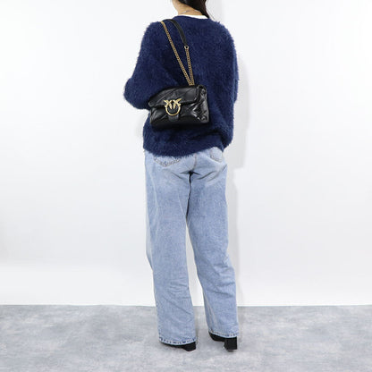 PINKO ショルダーバッグ ブラック レザー キルティング 1P22B1-Y6Y3