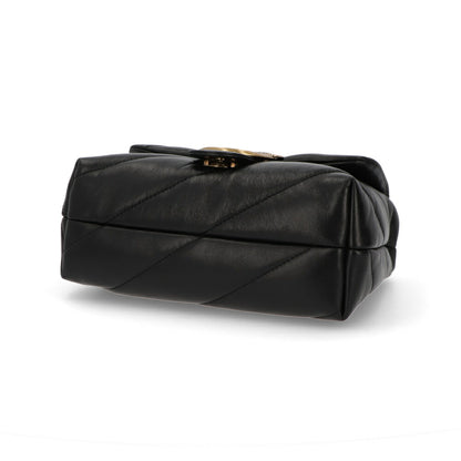 PINKO ショルダーバッグ ブラック レザー キルティング 1P22B1-Y6Y3