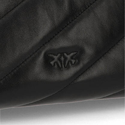 PINKO ショルダーバッグ ブラック レザー キルティング 1P22B1-Y6Y3