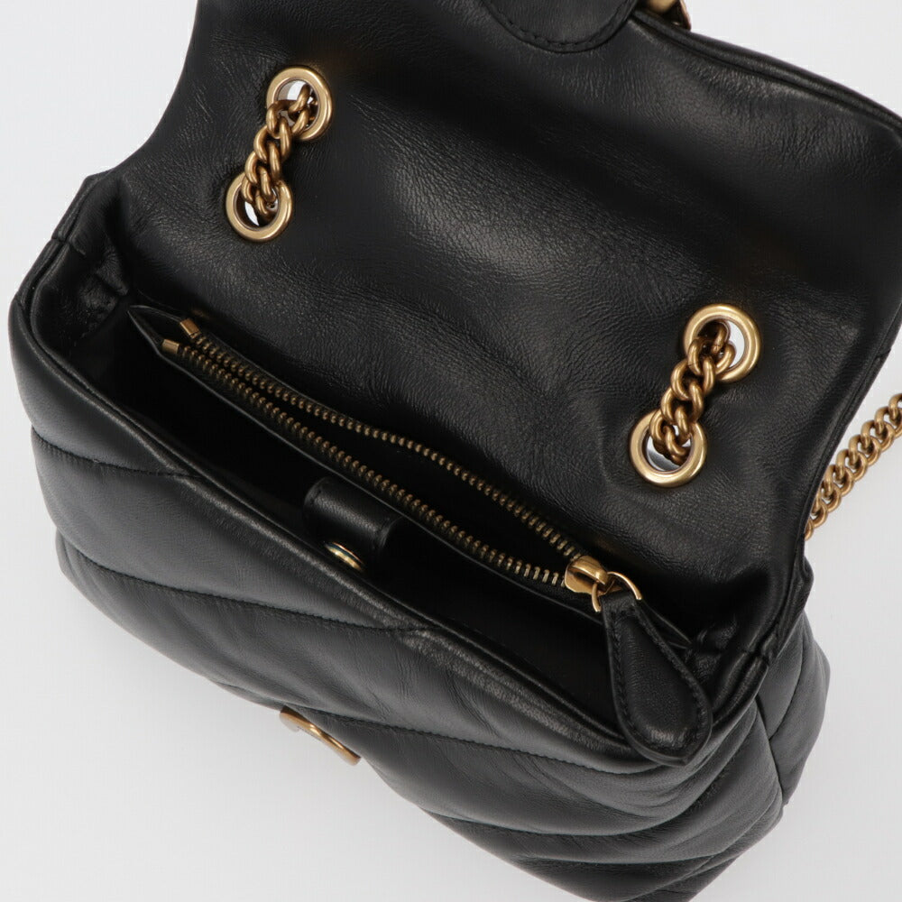 PINKO ショルダーバッグ ブラック レザー キルティング 1P22B1-Y6Y3