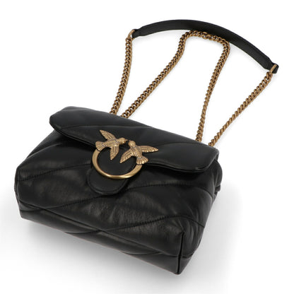 PINKO ショルダーバッグ ブラック レザー キルティング 1P22B1-Y6Y3