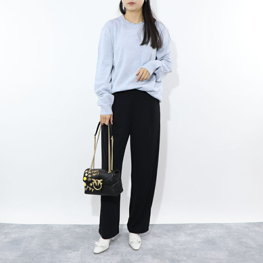 PINKO ショルダーバッグ ブラック レザー スタッズ 1P22CY-Y7GC