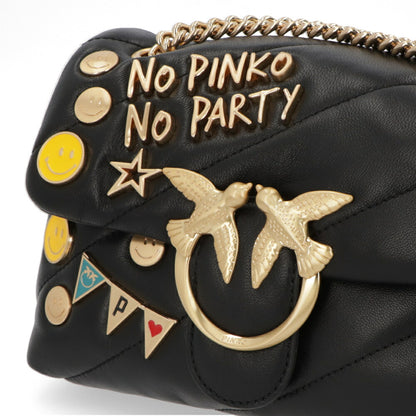 PINKO ショルダーバッグ ブラック レザー スタッズ 1P22CY-Y7GC